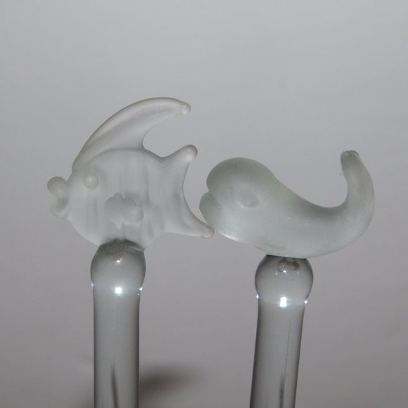 Set 4 Glass Animal Stir Swizzle Stix - Picture 4 of 4
